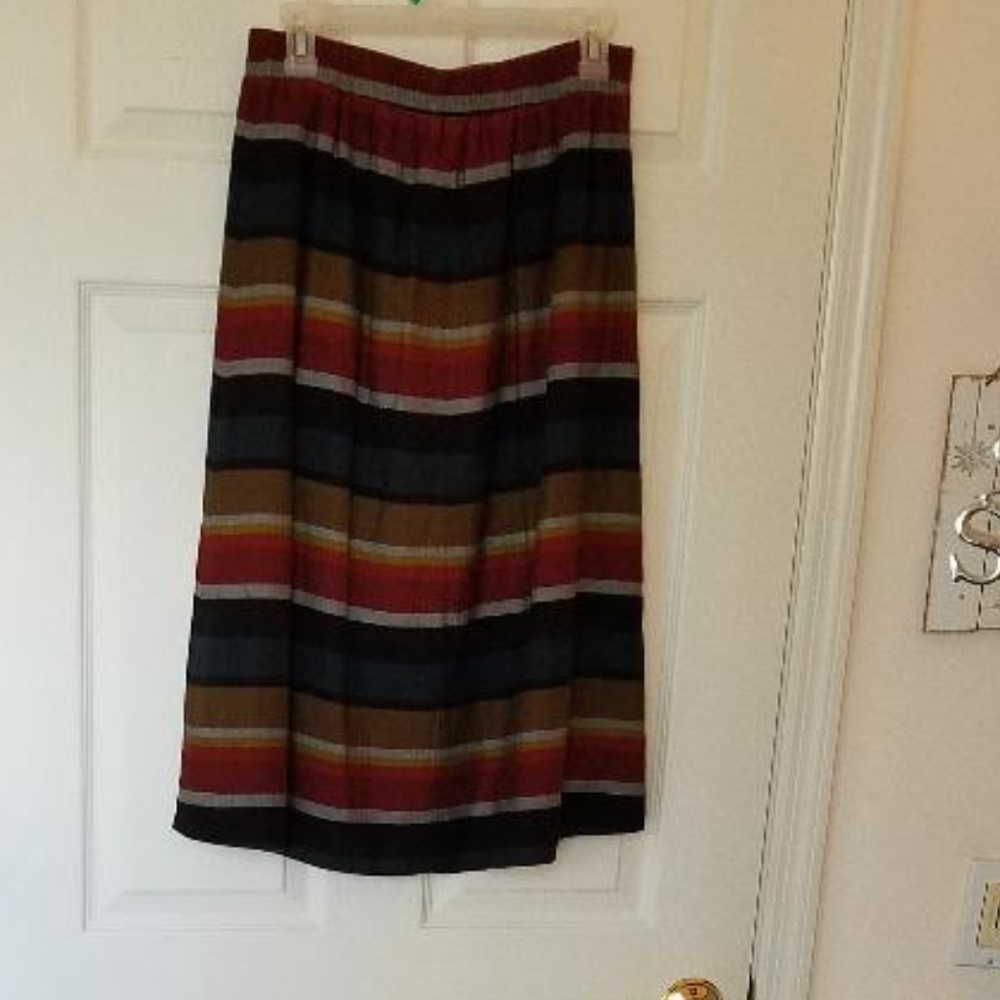 Old Navy Multi Color Horizontal Stripe Midi Skirt